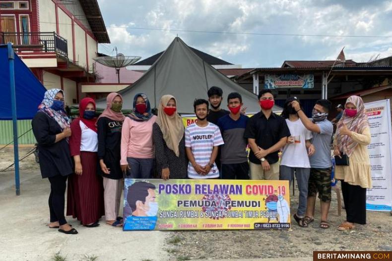 Bantu Warga Terdampak Covid-19, Anak Muda Sungai Rumbai dan Sungai Rumbai Timur Dharmasraya Galang Dana